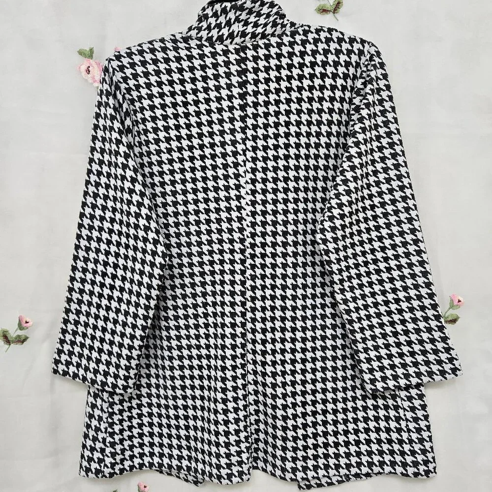 NY Collection Woman* Black & White Open-Front Cardigan Long Sleeve* Size: 2X - Picture 5 of 10